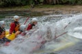 Whitewater rafting on the Kaituna River Royalty Free Stock Photo