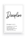 Discipline, vector, Minimalist poster design Royalty Free Stock Photo