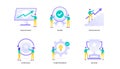 Kaizen Vector Illustration concept web icon. Banner with icons and keywords. Business philosophy and corporate strategy concept of