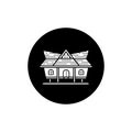 Kajang leko house logo icon, traditional house from Jambi Indonesia Royalty Free Stock Photo