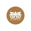 Kajang leko logo icon, traditional house from Jambi Indonesia Royalty Free Stock Photo