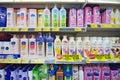 KAJANG, MALAYSIA - 28 MAY 2019: Shelves with variety of hair and bodycare products display in supermarket