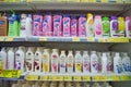 KAJANG, MALAYSIA - 28 MAY 2019: Shelves with variety of hair and bodycare products display in supermarket Royalty Free Stock Photo