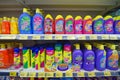 KAJANG, MALAYSIA - 28 MAY 2019: Shelves with variety of hair and bodycare products display in supermarket Royalty Free Stock Photo