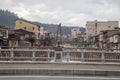 Kajibashi bridge near Miyagawa Morning Market in Takayama Japan