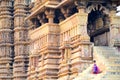 Kajuraho Temple Rajasthan, India Royalty Free Stock Photo