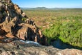 Kakadu National Park (Northern Territory Australia) landscape near Gunlom lookout Royalty Free Stock Photo