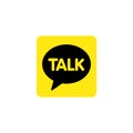Kakao Talk logo editorial illustrative on white background Royalty Free Stock Photo