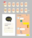 Kakao talk Messenger Design Mockup and Stickers