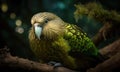 A beautiful photograph of a Kakapo
