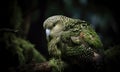 A beautiful photograph of a Kakapo