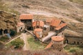 Kakheti Region, Georgia. Ancient Rock-hewn Georgian Orthodox David Gareja Monastery Complex. Royalty Free Stock Photo