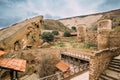 Kakheti Region, Georgia. Ancient Rock-hewn Georgian Orthodox David Gareja Monastery Complex. Royalty Free Stock Photo