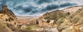 Kakheti Region, Georgia. Panorama Of Ancient Rock-hewn Georgian