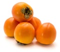 Kaki fruit Persimmon isolated Royalty Free Stock Photo