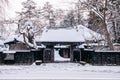 Kakunodate - Akita in winter, snow cover over the town