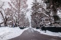 Kakunodate - Akita in winter, snow cover over the town