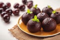 Kala Jamun Indian sweet food, sweet black Gulab Jamun delight