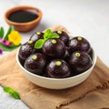 Kala Jamun Indian sweet food, sweet black Gulab Jamun delight