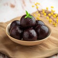 Kala Jamun Indian sweet food, sweet black Gulab Jamun delight