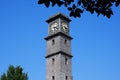 a close shot of gulbarga university library clock tower