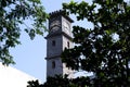a close view of gulbarga university library clock tower isolated in nature