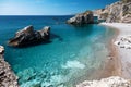 Kaladi beach on island of Kythira, Greece