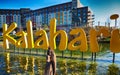 Kalahari resort sign and outdoor view.