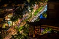 Kalakaua Avenue at night from a high angled view Royalty Free Stock Photo