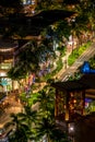 Kalakaua Avenue at night from a high angled view Royalty Free Stock Photo