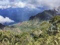 Kalalau Valley on the Napali Coast of Kauai Royalty Free Stock Photo