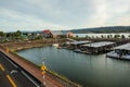 Columbia river harbor in Kalama, WA Royalty Free Stock Photo