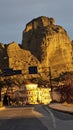 kalampaka road greece meteora rocks and churches