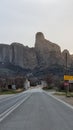 kalampaka road greece meteora rocks and churches