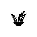 Kalanchoe black icon concept. Kalanchoe flat vector symbol, sign, illustration.