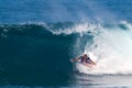 Kalani Chapman Surfing in the Pipeline Masters Royalty Free Stock Photo