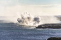 Kalapana Lava ocean entry on Hawaii big island Royalty Free Stock Photo