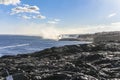 Kalapana Lava ocean entry on Hawaii big island Royalty Free Stock Photo