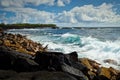 Kalapana Shore Break on Hawaii`s Big Island Royalty Free Stock Photo