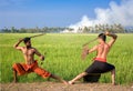 Kalari, indian martial art Royalty Free Stock Photo