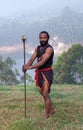 Kalaripayattu marital art demonstration in Kerala, South India