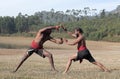 Kalaripayattu Marital art demonstration in Kerala, South India