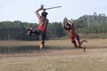 Kalaripayattu Marital art demonstration in Kerala state, South India