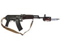 Kalashnikov AK 74 assault rifle with bayonet knife
