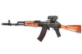 Kalashnikov AK assault rifle with optical sight Royalty Free Stock Photo