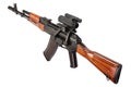Kalashnikov AK assault rifle with optical sight Royalty Free Stock Photo