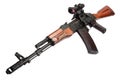 Kalashnikov AK assault rifle with optical sight Royalty Free Stock Photo