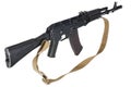 kalashnikov AK assault rifle on white Royalty Free Stock Photo