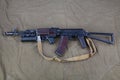 Kalashnikov AK 74 on on canvas background