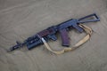 Kalashnikov AK 74 on on canvas background